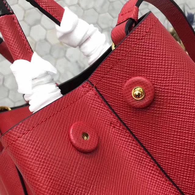 2017 prada medium saffiano lux tote original leather bag bn2755 red&black