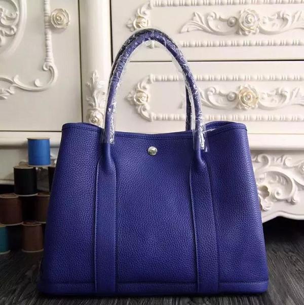 Hermes original calfskin garden party 36 bag G0360 electric blue