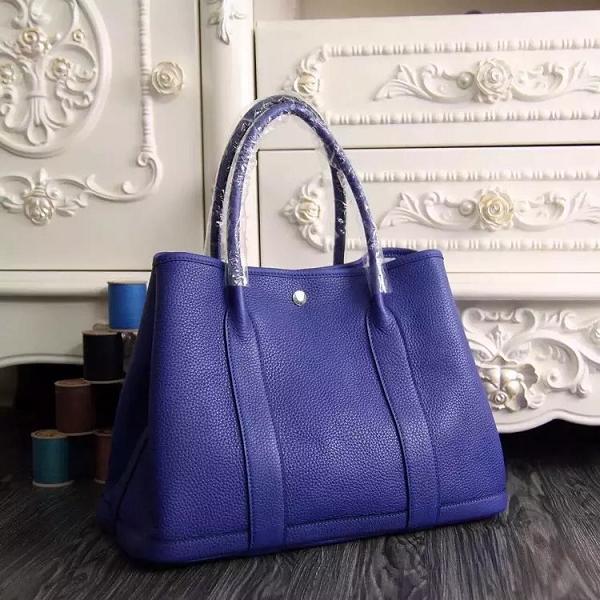 Hermes original calfskin garden party 36 bag G0360 electric blue