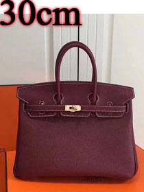 Hermes imported togo leather birkin 30 bag H0030 burgundy