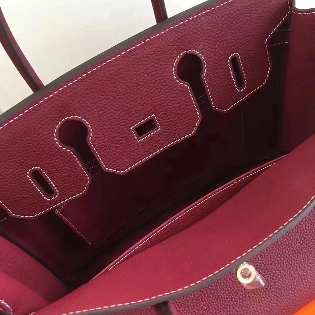 Hermes imported togo leather birkin 30 bag H0030 burgundy