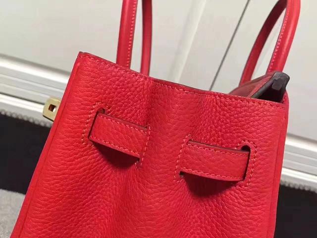 Hermes imported togo leather birkin 30 bag H0030 red