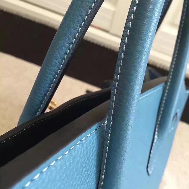 Hermes imported togo leather birkin 30 bag H0030 sky blue