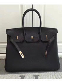 Hermes imported togo leather birkin 35 bag H0035 black