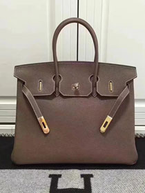 Hermes imported togo leather birkin 35 bag H0035 light brown