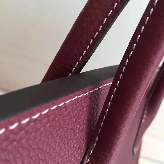 Hermes imported togo leather birkin 35 bag H0035 burgundy