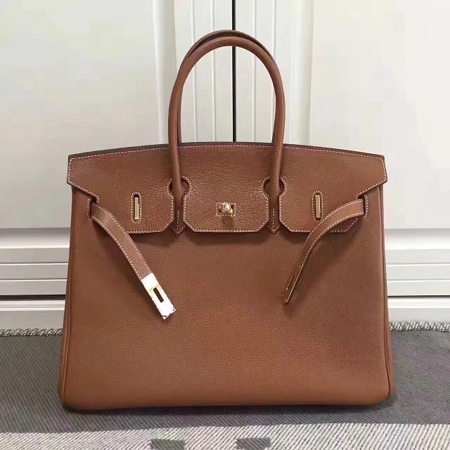 Hermes imported togo leather birkin 35 bag H0035 coffee