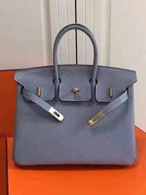 Hermes imported togo leather birkin 35 bag H0035 light blue