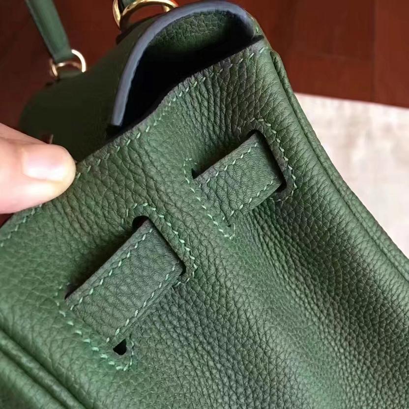Hermes original togo leather kelly 25 bag K25 Olive