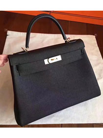Hermes original togo leather kelly 32 bag K32 black