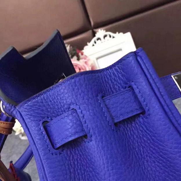 Hermes original togo leather kelly 25 bag K25 electric blue