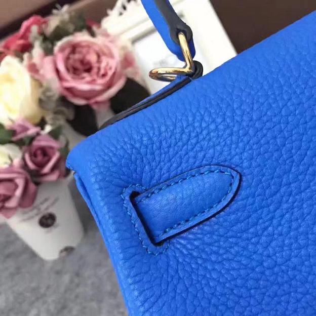 Hermes original togo leather kelly 32 bag K32 royal blue