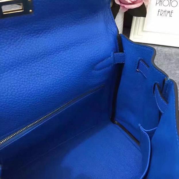 Hermes original togo leather kelly 32 bag K32 royal blue