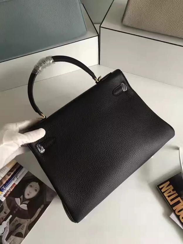 Hermes togo leather kelly 28 bag K028 black