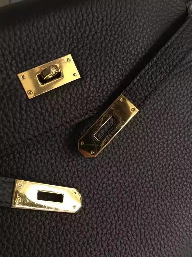 Hermes togo leather kelly 28 bag K028 black