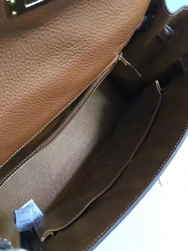 Hermes togo leather kelly 28 bag K028 coffee