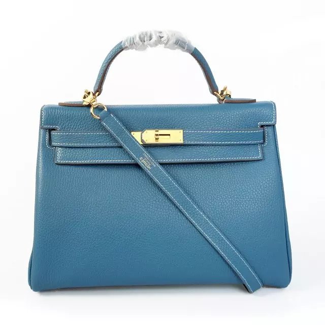Hermes togo leather kelly 28 bag K028 sky blue