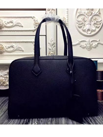 Hermes original clemence leather victoria fourre-tout 35 bag V35 black