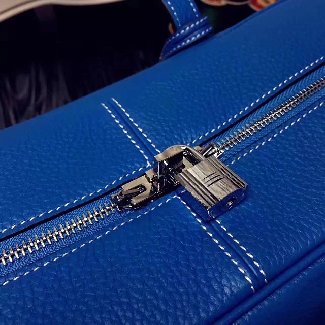 Hermes original clemence leather victoria fourre-tout 35 bag V35 royal blue