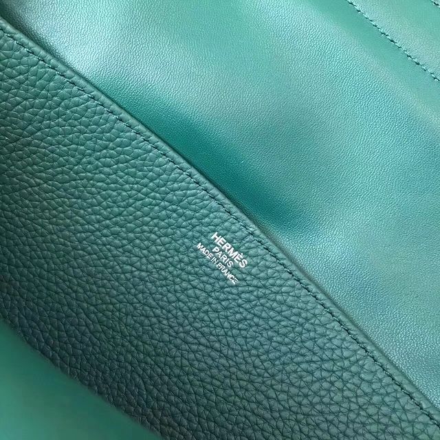 Hermes original togo leather halzan 31 bag H031 olive