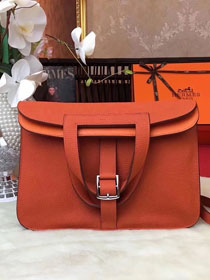Hermes original togo leather halzan 31 bag H031 orange