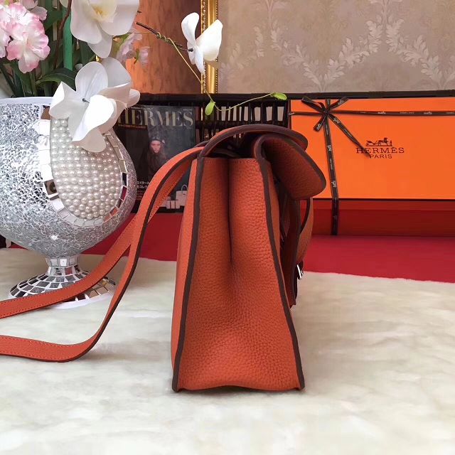 Hermes original togo leather halzan 31 bag H031 orange