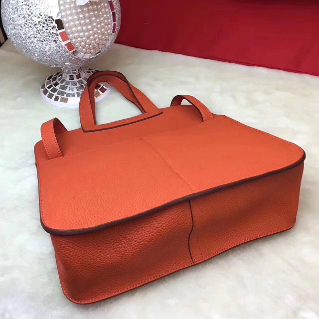 Hermes original togo leather halzan 31 bag H031 orange