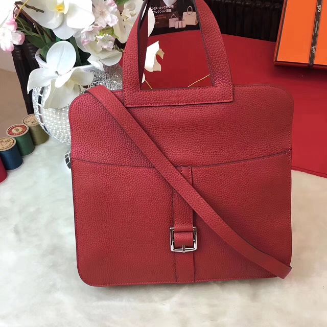 Hermes original togo leather halzan 31 bag H031 red