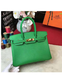 Hermes original epsom leather birkin 25 bag H25 green