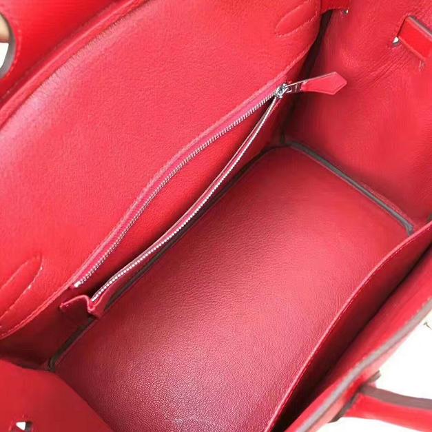 Hermes original epsom leather birkin 25 bag H25 red