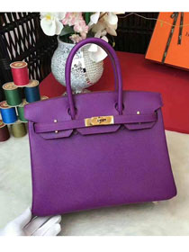 Hermes original epsom leather birkin 30 bag H30 purple