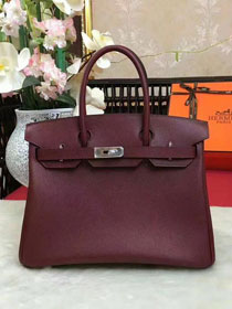Hermes original epsom leather birkin 35 bag H35-3 burgundy