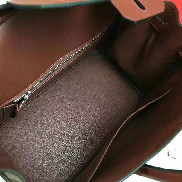 Hermes original epsom leather birkin 35 bag H35-3 burgundy
