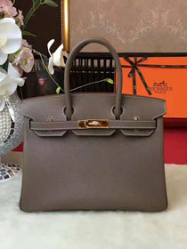 Hermes original epsom leather birkin 35 bag H35-3 gray