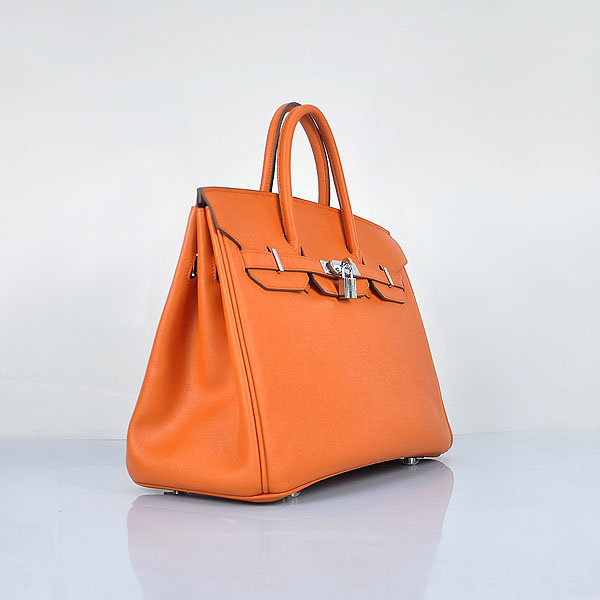 Hermes original epsom leather birkin 35 bag H35-3 orange