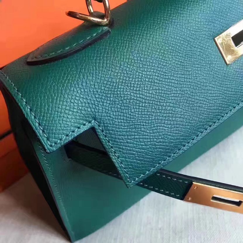 Hermes original epsom leather kelly 28 bag K28-1 vert fonce