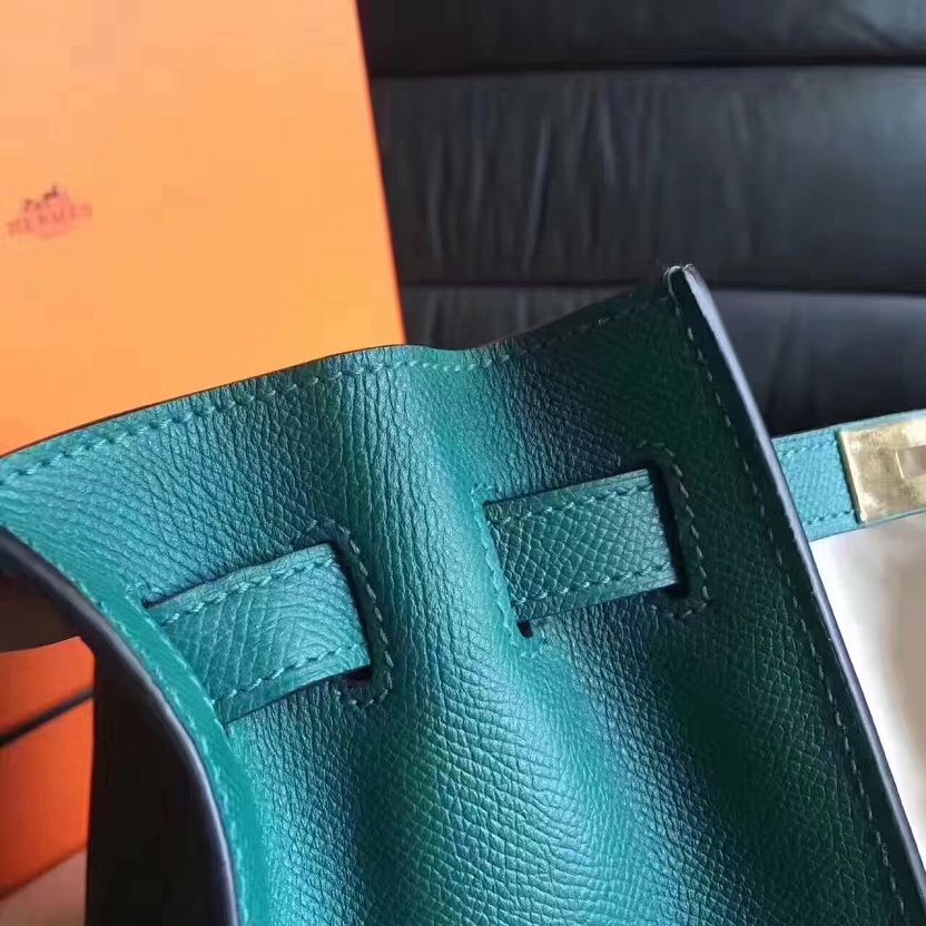 Hermes original epsom leather kelly 28 bag K28-1 vert fonce