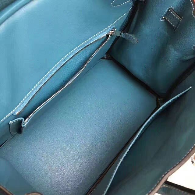Hermes original togo leather birkin 30 bag H30-1 ocean blue