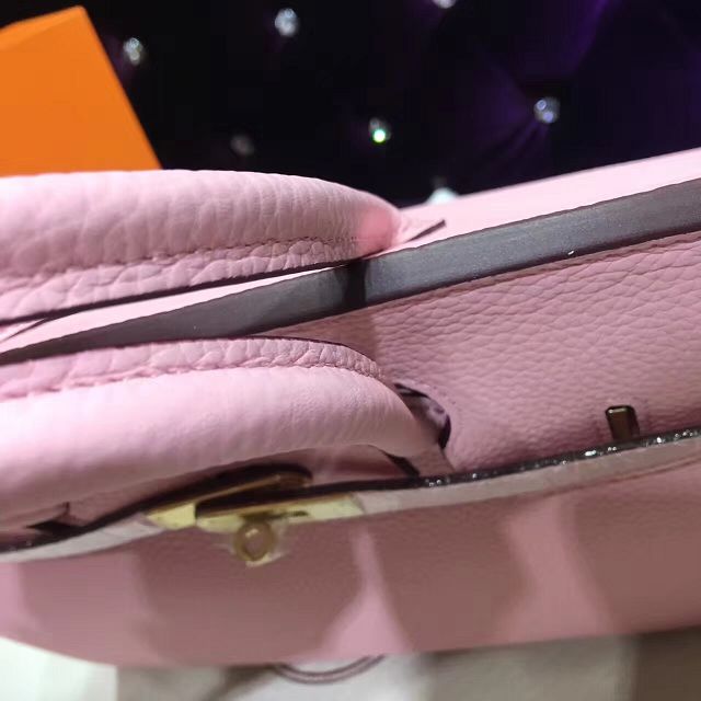 Hermes top togo leather birkin 25 bag H25-2 pink