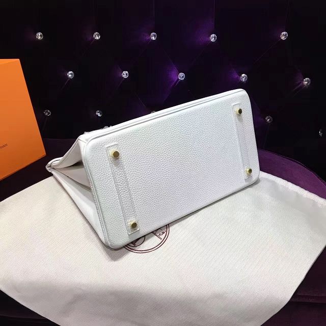 Hermes top togo leather birkin 25 bag H25-2 white