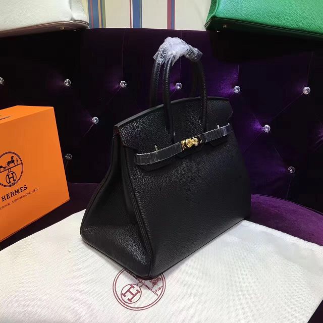 Hermes top togo leather birkin 30 bag H30-2 black