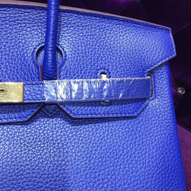Hermes top togo leather birkin 30 bag H30-2 electric blue