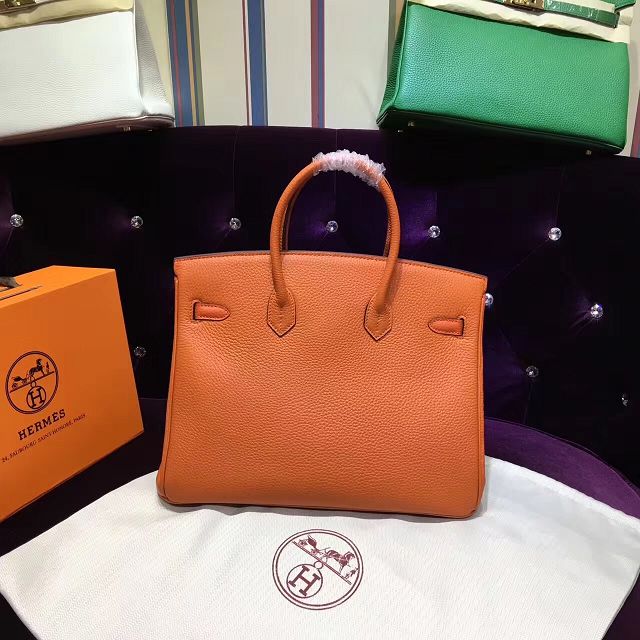 Hermes top togo leather birkin 30 bag H30-2 orange