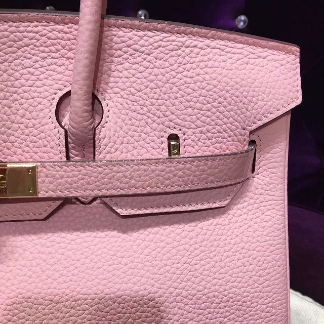 Hermes top togo leather birkin 30 bag H30-2 pink