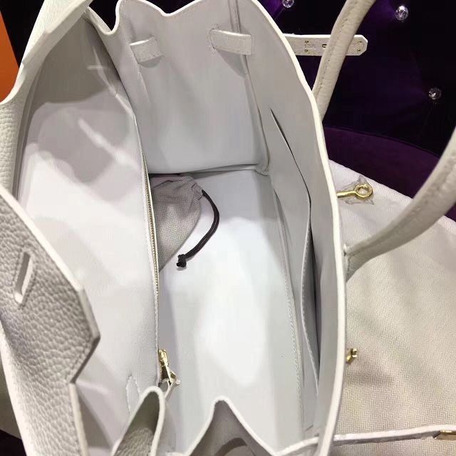 Hermes top togo leather birkin 30 bag H30-2 white
