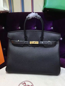 Hermes top togo leather birkin 35 bag H35-2 black