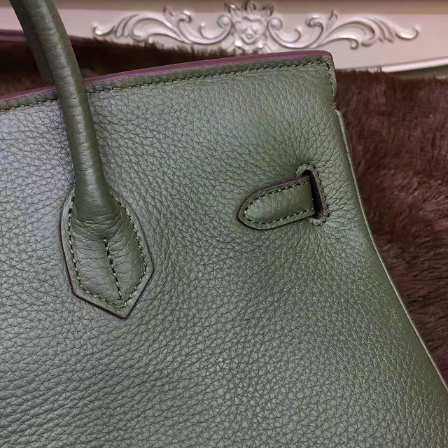 Hermes top togo leather birkin 35 bag H35-2 blackish green