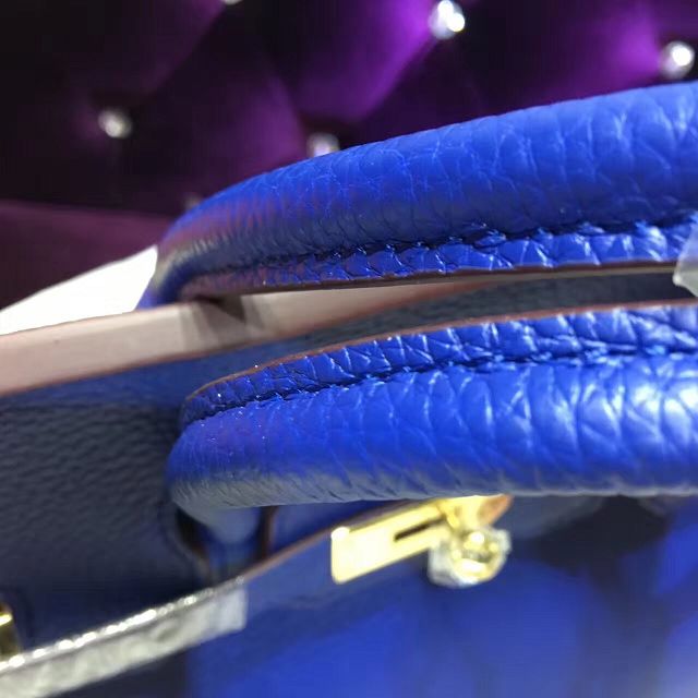 Hermes top togo leather birkin 35 bag H35-2 electric blue