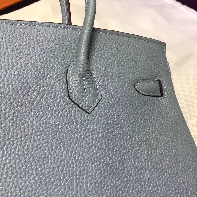 Hermes top togo leather birkin 35 bag H35-2 light blue