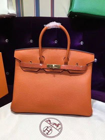 Hermes top togo leather birkin 35 bag H35-2 orange